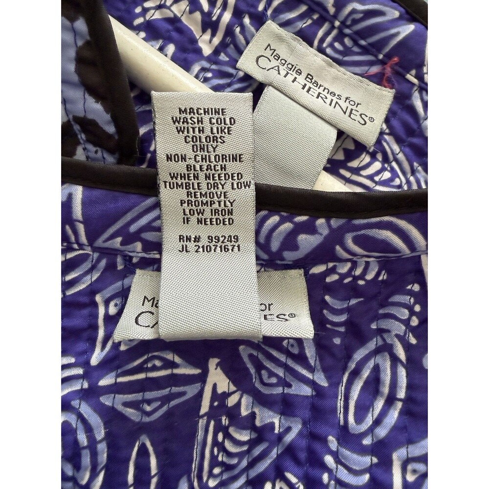 Catherines Lightweight Quilted Reversible Open Front Jacket Womens 1X 18-20W - Picture 5 of 7
